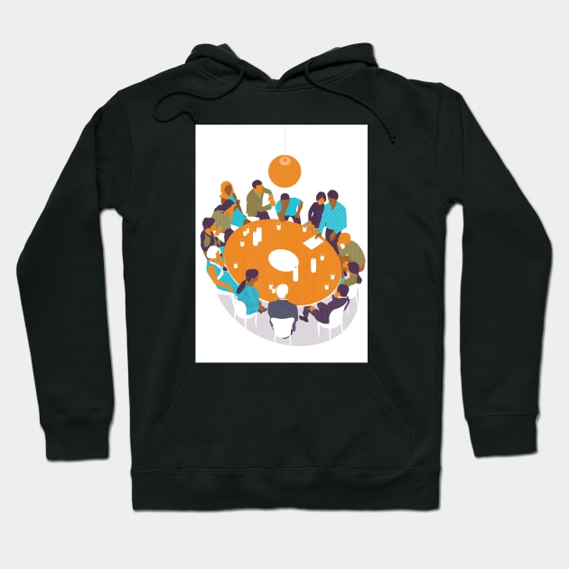 Public meeting Hoodie by Neil Webb | Illustrator